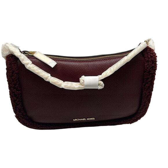 MICHAEL KORS CARMELA Medium Leather Chain Crossbody Shearling 
NWT - Picture 5 of 9